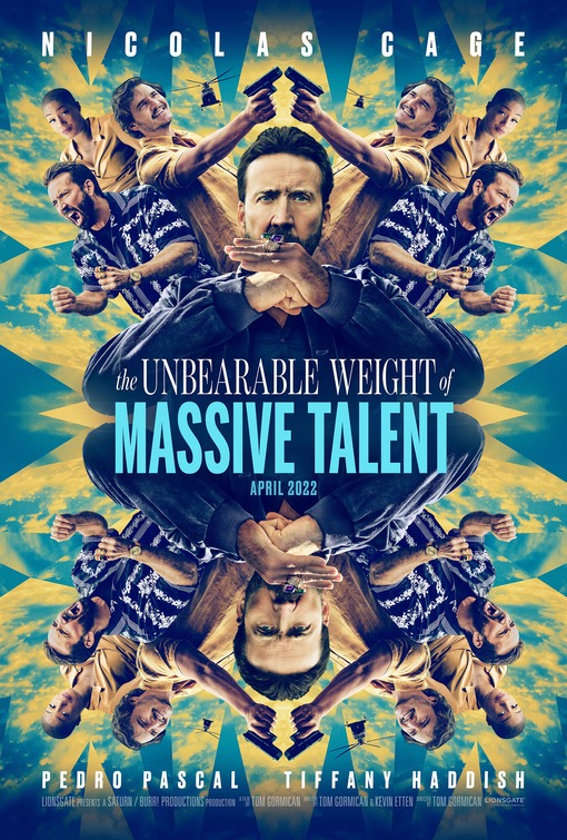 Plakat promujący film „Nieznośny ciężar wielkiego talentu"