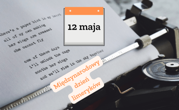 maszynopis, kartka z kalendarza, 12 maja, międzynarodowy dzień limeryków