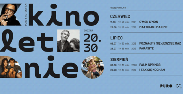 plakat informujący o kinie letnim w Poznaniu