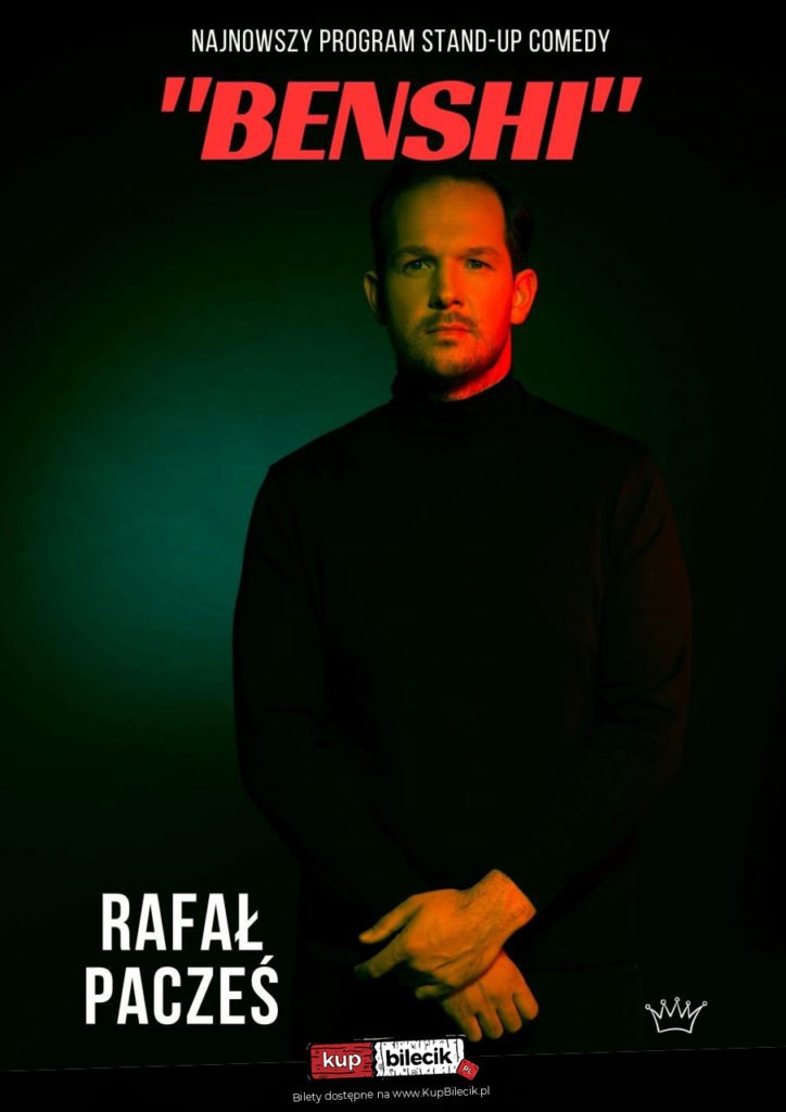 plakat przedstawia Rafała Paczesia i jego sierpniowych występów w ramach stand-upu