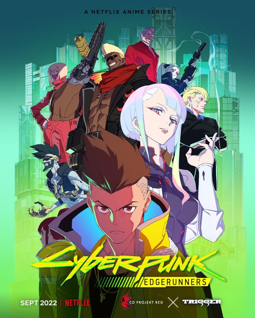 Oficjalny plakat anime „Cyberpunk: Edgerunners”