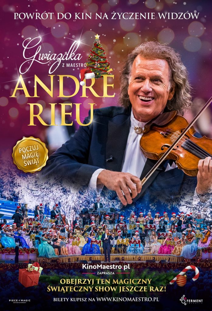 plakat reklamujący świąteczny koncert André Rieu