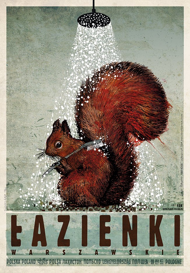 plakat Łazienki z serii Plakat Polska