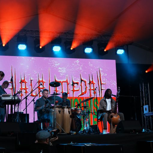 Alameda i Noums Dembele występujący wspólnie na Dziedzińcu Zamkowym CK Zamek na Ethno Port Festival 2026